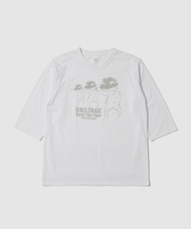 【T-GRAPHICS / ティーグラフィックス】シンプルプリント 7分袖Tシャツ