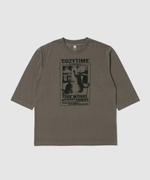 【T-GRAPHICS / ティーグラフィックス】シンプルプリント 7分袖Tシャツ