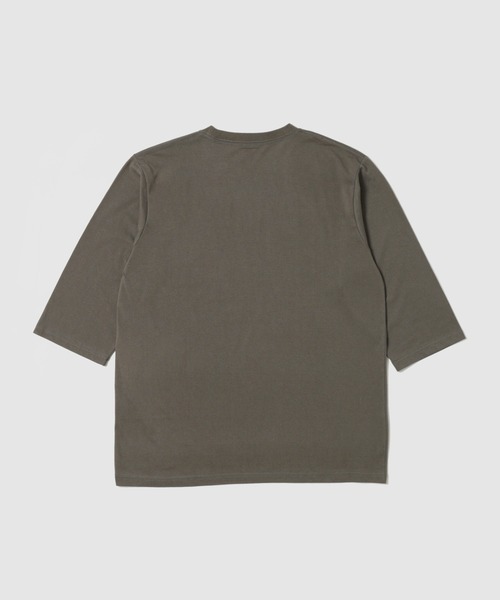 Mac-House(マックハウス)の「【T-GRAPHICS / ティーグラフィックス】シンプルプリント 7分袖Tシャツ(Tシャツ/カットソー・メンズ・チャコールグレー/ブルー/ブラック/グレー/ホワイト・M/L/XL/S)」の6枚目の写真