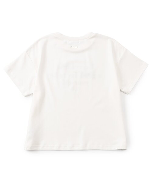 algy(アルジー)の「シルケット加工りぼん付きロゴ半袖Tシャツ(Tシャツ/カットソー・キッズ・サックスブルー/オフホワイト/ネイビー・150/140/130/160/120)」の9枚目の写真