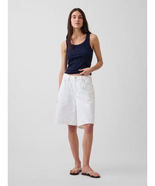 GAP（ギャップ）の「リブ GAPロゴ タンクトップ（タンクトップ・レディース・ネイビー/レッド/グリーン/ホワイト×ネイビー・S/M/L/XL/XS/XXS）」の14枚目の写真