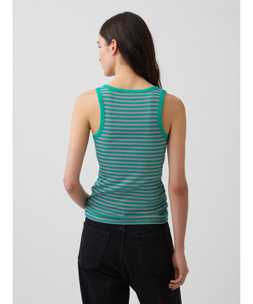 GAP（ギャップ）の「リブ GAPロゴ タンクトップ（タンクトップ・レディース・ネイビー/レッド/グリーン/ホワイト×ネイビー・S/M/L/XL/XS/XXS）」の19枚目の写真