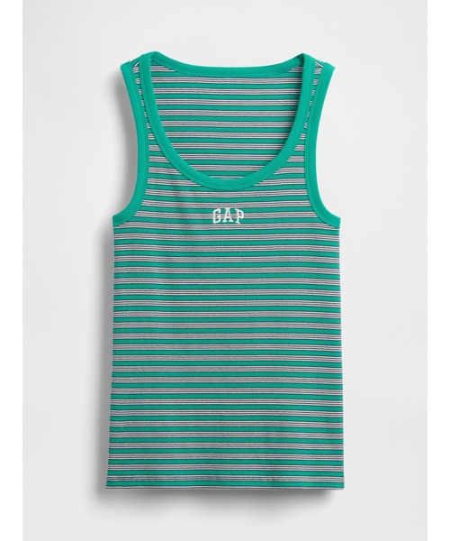 GAP（ギャップ）の「リブ GAPロゴ タンクトップ（タンクトップ・レディース・ネイビー/レッド/グリーン/ホワイト×ネイビー・S/M/L/XL/XS/XXS）」の6枚目の写真