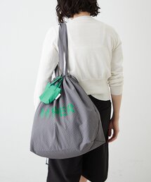 リサイクルポリビッグ巾着トートバッグ ミニバッグ付き