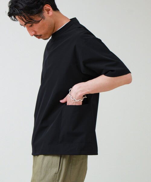 GLOSTER(グロスター)の「【接触冷感/セットアップ着用可能】SoftCool サイドポケットTシャツ(Tシャツ/カットソー・メンズ・ネイビー/ブラック/グレー・L/M/S)」の10枚目の写真