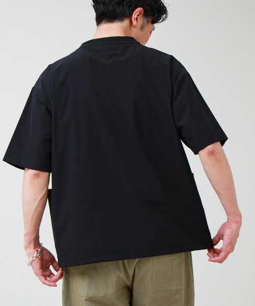 GLOSTER(グロスター)の「【接触冷感/セットアップ着用可能】SoftCool サイドポケットTシャツ(Tシャツ/カットソー・メンズ・ネイビー/ブラック/グレー・L/M/S)」の11枚目の写真