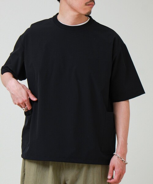 GLOSTER(グロスター)の「【接触冷感/セットアップ着用可能】SoftCool サイドポケットTシャツ(Tシャツ/カットソー・メンズ・ネイビー/ブラック/グレー・L/M/S)」の13枚目の写真