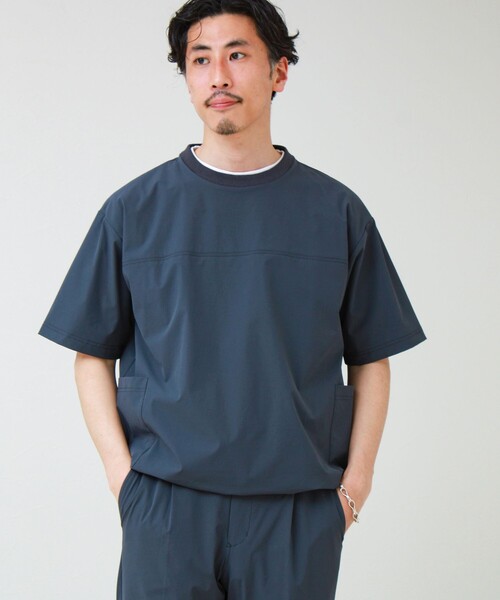 GLOSTER(グロスター)の「【接触冷感/セットアップ着用可能】SoftCool サイドポケットTシャツ(Tシャツ/カットソー・メンズ・ネイビー/ブラック/グレー・L/M/S)」の19枚目の写真