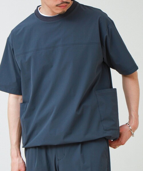 GLOSTER(グロスター)の「【接触冷感/セットアップ着用可能】SoftCool サイドポケットTシャツ(Tシャツ/カットソー・メンズ・ネイビー/ブラック/グレー・L/M/S)」の20枚目の写真