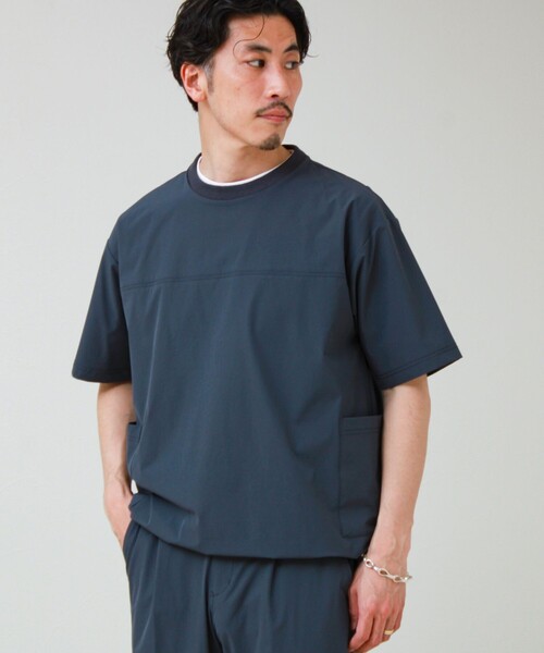GLOSTER(グロスター)の「【接触冷感/セットアップ着用可能】SoftCool サイドポケットTシャツ(Tシャツ/カットソー・メンズ・ネイビー/ブラック/グレー・L/M/S)」の21枚目の写真