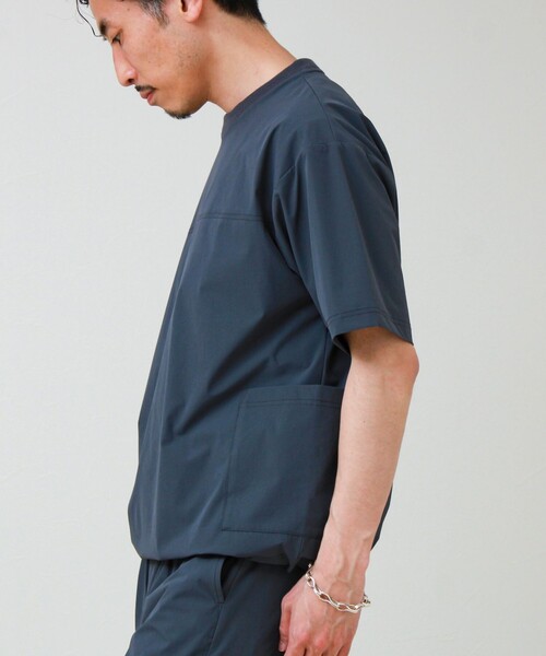 GLOSTER(グロスター)の「【接触冷感/セットアップ着用可能】SoftCool サイドポケットTシャツ(Tシャツ/カットソー・メンズ・ネイビー/ブラック/グレー・L/M/S)」の22枚目の写真