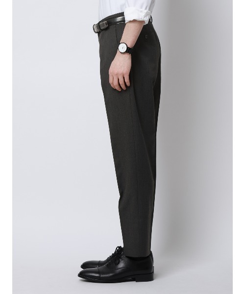 SUIT SQUARE(スーツスクエア)の「テーパードパンツ/ウォッシャブル/クリアカットサージ/無地/RS07/裾上げ済み(スラックス・メンズ・グレー系その他/グレー・SS/L/M/S/3S/5L/4L/3L/LL)」の5枚目の写真