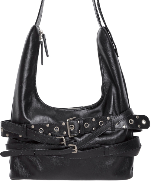 FLAREUP（フレアアップ）の「3-Layered Belted Bag (FL-742_Black)（ショルダーバッグ・レディース・ブラック・OS）」の2枚目の写真