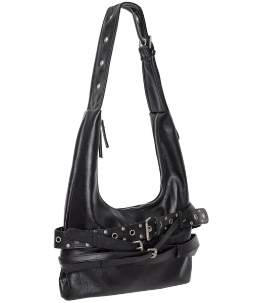 FLAREUP（フレアアップ）の「3-Layered Belted Bag (FL-742_Black)（ショルダーバッグ・レディース・ブラック・OS）」の4枚目の写真