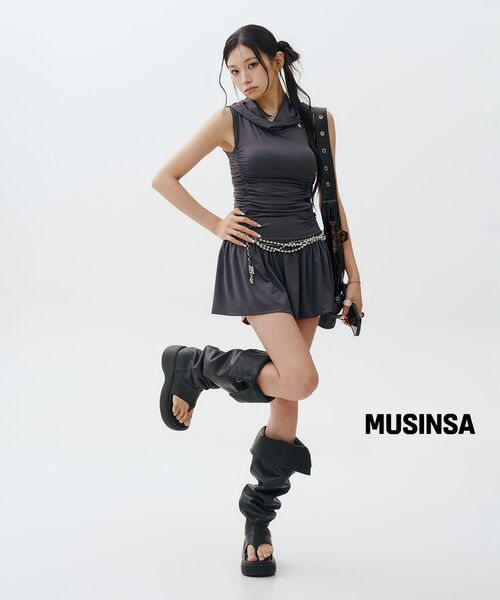 FLAREUP（フレアアップ）の「3-Layered Belted Bag (FL-742_Black)（ショルダーバッグ・レディース・ブラック・OS）」の14枚目の写真