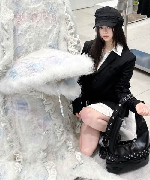 FLAREUP（フレアアップ）の「3-Layered Belted Bag (FL-742_Black)（ショルダーバッグ・レディース・ブラック・OS）」の16枚目の写真