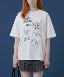 HOOK for girls　レースフリルハート ビッグTシャツ (SS)