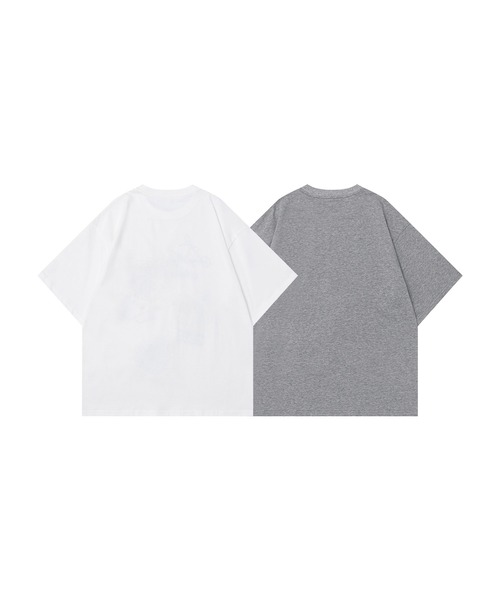 HOOK（フック）の「HOOK for girls　レースフリルハート ビッグTシャツ (SS)（Tシャツ/カットソー・レディース・グレー/ホワイト・FREE）」の13枚目の写真