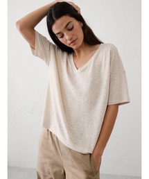 BANANA REPUBLIC FACTORY STORE リネン ブレンド Vネック Tシャツ