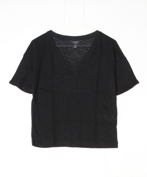 BANANA REPUBLIC FACTORY STORE(バナナリパブリック ファクトリーストア)の「BANANA REPUBLIC FACTORY STORE リネン ブレンド Vネック Tシャツ(Tシャツ/カットソー・レディース・ブラック/ブルー/ナチュラル/ブルー系その他/エメラルド・S/M/XS/L)」の10枚目の写真