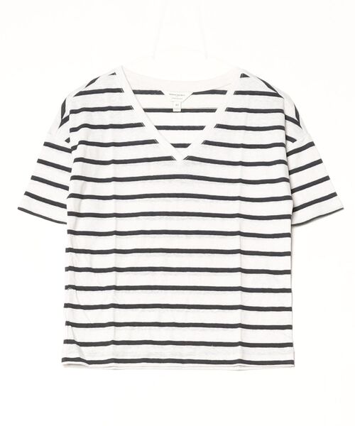 BANANA REPUBLIC FACTORY STORE(バナナリパブリック ファクトリーストア)の「BANANA REPUBLIC FACTORY STORE リネン ブレンド Vネック Tシャツ(Tシャツ/カットソー・レディース・ブラック/ブルー/ナチュラル/ブルー系その他/エメラルド・S/M/XS/L)」の12枚目の写真