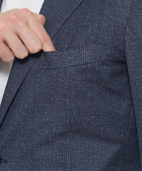 MACKINTOSH LONDON(マッキントッシュ ロンドン)の「【BREASY JACKET】トリコットプリントセットアップジャケット(テーラードジャケット・メンズ・グレー系その他/ブルー・42/40/38)」の8枚目の写真