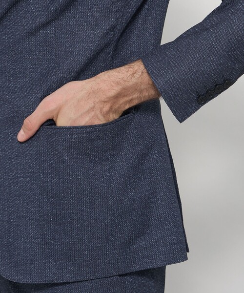 MACKINTOSH LONDON(マッキントッシュ ロンドン)の「【BREASY JACKET】トリコットプリントセットアップジャケット(テーラードジャケット・メンズ・グレー系その他/ブルー・42/40/38)」の9枚目の写真