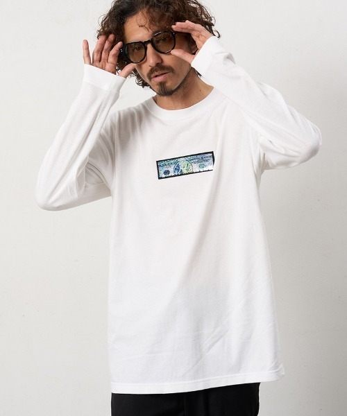 STUD MUFFIN(スタッドマフィン)の「mlt5688- 5.6ozコットン天竺 DO YOU WANT シークインLS Tシャツ(624-02902)(Tシャツ/カットソー・メンズ・ブラック/アッシュ/ホワイト・2/3/4)」の5枚目の写真
