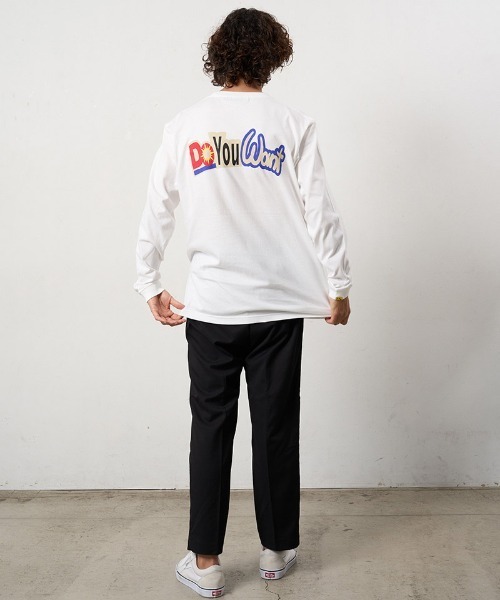 STUD MUFFIN(スタッドマフィン)の「mlt5688- 5.6ozコットン天竺 DO YOU WANT シークインLS Tシャツ(624-02902)(Tシャツ/カットソー・メンズ・ブラック/アッシュ/ホワイト・2/3/4)」の8枚目の写真