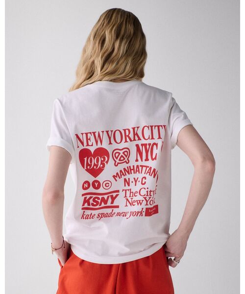 kate spade new york(ケイトスペード ニューヨーク)の「NYC アップル Tシャツ(Tシャツ/カットソー・レディース・ホワイト・SMALL/MEDIUM)」の4枚目の写真