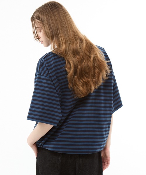 CODDERR(コーダー)の「【CODDERR】マルチボーダー ロゴ刺繍 リングスナップボタン ヘンリーネック 半袖Tシャツ(Tシャツ/カットソー・メンズ・ネイビー/ブラウン/グレー/ブラック系/ブラック・M/L)」の15枚目の写真