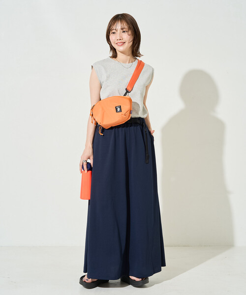 FREAK'S STORE(フリークスストア)の「限定展開 <吸水速乾・接触冷感・UVカット>FREAK'S STORE OUTDOORS DRYMIX(ドライミックス) マキシスカート(スカート・レディース・ブラック/チャコール/ベージュ/ネイビー・SMALL/MEDIUM)」の8枚目の写真