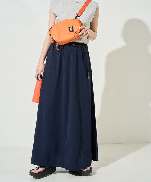 FREAK'S STORE(フリークスストア)の「限定展開 <吸水速乾・接触冷感・UVカット>FREAK'S STORE OUTDOORS DRYMIX(ドライミックス) マキシスカート(スカート・レディース・ブラック/チャコール/ベージュ/ネイビー・SMALL/MEDIUM)」の11枚目の写真