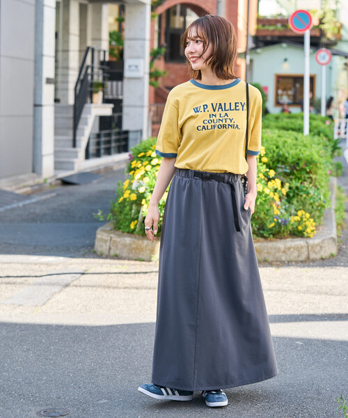 FREAK'S STORE(フリークスストア)の「限定展開 <吸水速乾・接触冷感・UVカット>FREAK'S STORE OUTDOORS DRYMIX(ドライミックス) マキシスカート(スカート・レディース・ブラック/チャコール/ベージュ/ネイビー・SMALL/MEDIUM)」の14枚目の写真