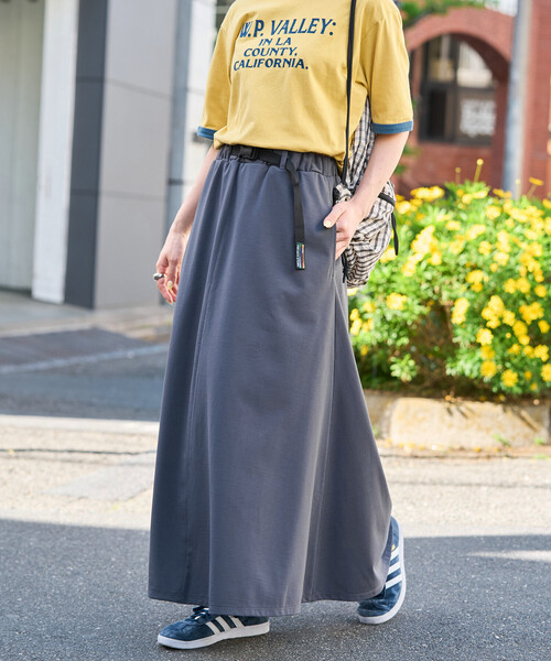 FREAK'S STORE(フリークスストア)の「限定展開 <吸水速乾・接触冷感・UVカット>FREAK'S STORE OUTDOORS DRYMIX(ドライミックス) マキシスカート(スカート・レディース・ブラック/チャコール/ベージュ/ネイビー・SMALL/MEDIUM)」の17枚目の写真