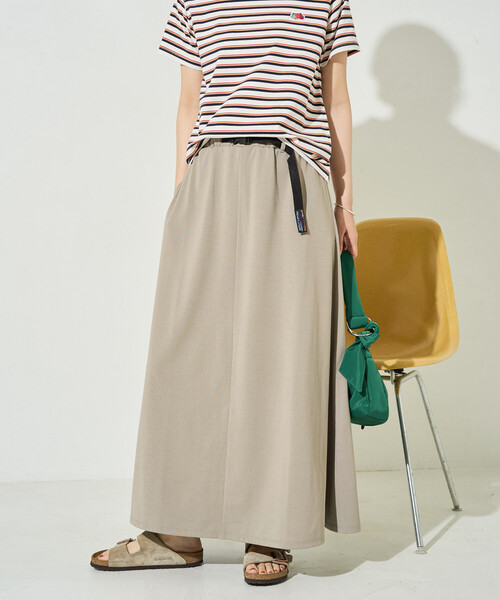 FREAK'S STORE(フリークスストア)の「限定展開 <吸水速乾・接触冷感・UVカット>FREAK'S STORE OUTDOORS DRYMIX(ドライミックス) マキシスカート(スカート・レディース・ブラック/チャコール/ベージュ/ネイビー・SMALL/MEDIUM)」の3枚目の写真