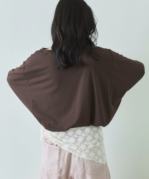 Doux archives(ドゥアルシーヴ)の「【抗菌防臭・接触冷感・UV加工】ドルマンTOPS(Tシャツ/カットソー・レディース・チャコールグレー/ブラウン/グレイッシュベージュ・FREE)」の15枚目の写真