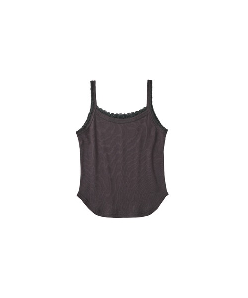 Knuth Marf(クヌースマーフ)の「lace detail camisole(キャミソール・レディース・ドット/グレー/カーキ・FREE)」の2枚目の写真