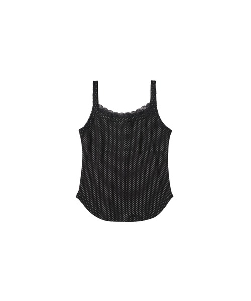 Knuth Marf(クヌースマーフ)の「lace detail camisole(キャミソール・レディース・ドット/グレー/カーキ・FREE)」の1枚目の写真
