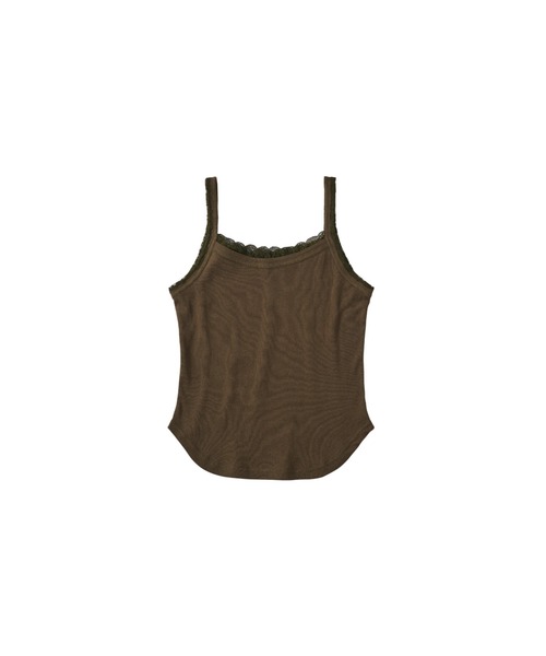 Knuth Marf(クヌースマーフ)の「lace detail camisole(キャミソール・レディース・ドット/グレー/カーキ・FREE)」の3枚目の写真