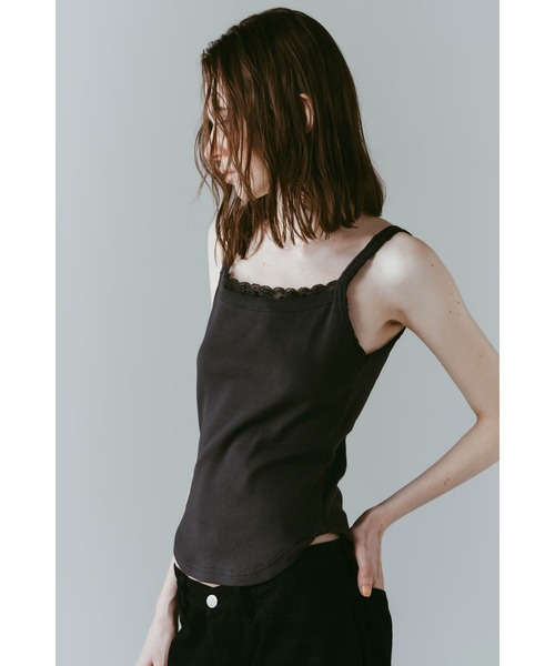 Knuth Marf(クヌースマーフ)の「lace detail camisole(キャミソール・レディース・ドット/グレー/カーキ・FREE)」の5枚目の写真