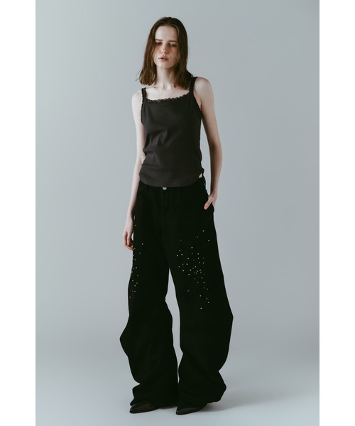 Knuth Marf(クヌースマーフ)の「lace detail camisole(キャミソール・レディース・ドット/グレー/カーキ・FREE)」の8枚目の写真