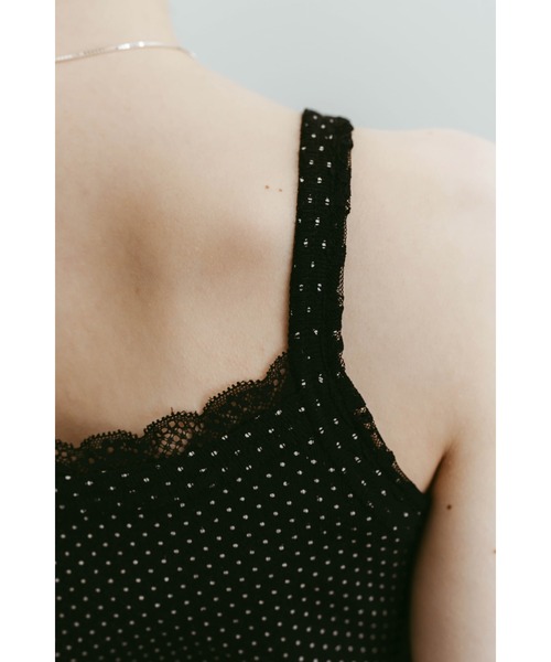 Knuth Marf(クヌースマーフ)の「lace detail camisole(キャミソール・レディース・ドット/グレー/カーキ・FREE)」の17枚目の写真