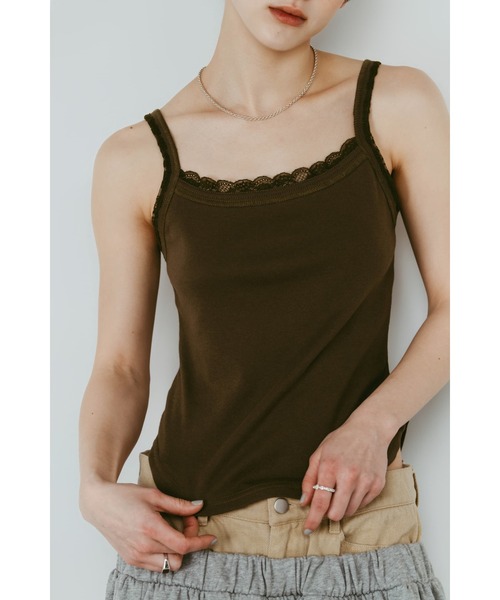 Knuth Marf(クヌースマーフ)の「lace detail camisole(キャミソール・レディース・ドット/グレー/カーキ・FREE)」の20枚目の写真