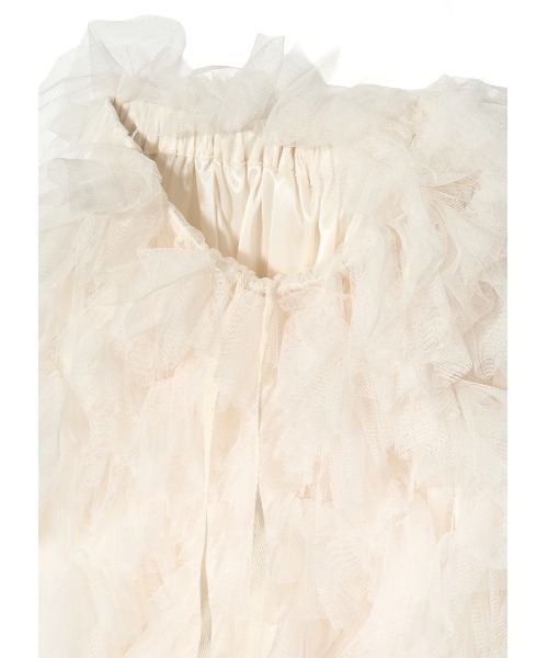 NOTREemor(ノートルエモア)の「ruffle tulle skirt(スカート・レディース・アイボリー/チャコールグレー・FREE)」の17枚目の写真