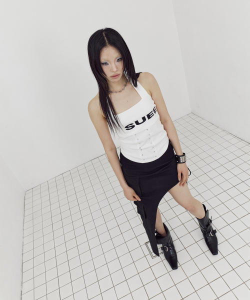 SETUP-EXE(セットアップイーエックスイー)の「LOGO HALTER TANK TOP / IVORY(Tシャツ/カットソー・レディース・その他・OS)」の9枚目の写真