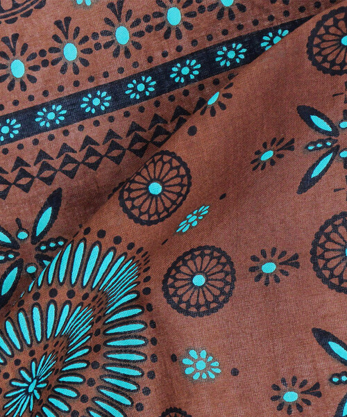 FREAK'S STORE(フリークスストア)の「Bindu/ビンドゥー Concho Print Bandana/Joshuaバンダナ(バンダナ/スカーフ・レディース・ナチュラル/ブラウン・ONE SIZE)」の5枚目の写真