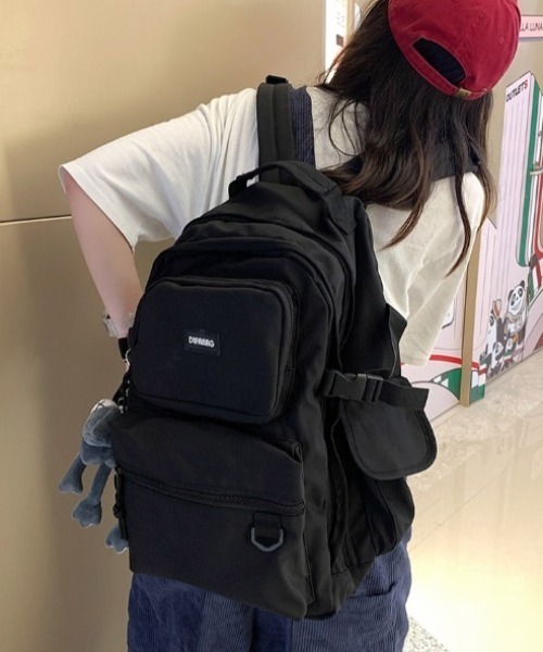 boemy(ボエミー)の「大容量シンプルリュックサック(バックパック/リュック・レディース・ホワイト/ブラック・FREE)」の1枚目の写真