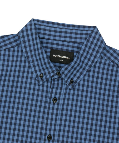 WKNDRS(ウィーキャンドース)の「GINGHAM CHECK SHIRT (BLUE)(Tシャツ/カットソー・レディース・その他・X-LARGE/SMALL/MEDIUM/LARGE)」の3枚目の写真