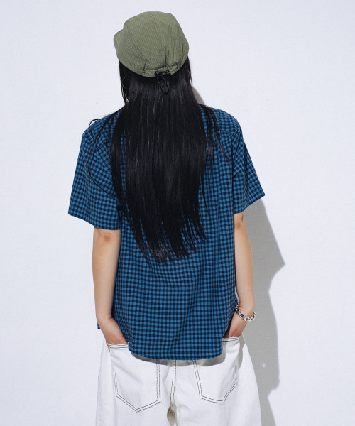 WKNDRS(ウィーキャンドース)の「GINGHAM CHECK SHIRT (BLUE)(Tシャツ/カットソー・レディース・その他・X-LARGE/SMALL/MEDIUM/LARGE)」の10枚目の写真